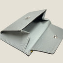 [French calf] <br>Mini -snap wallet<br>Color: Lemon x Ice Gray