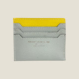 [French calf] <br>mini snap wallet<br>color: lemon x ice gray