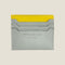 [French calf] <br>Mini -snap wallet<br>Color: Lemon x Ice Gray