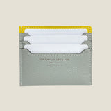 [French calf] <br>mini snap wallet<br>color: lemon x ice gray