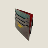 [French calf] <br>mini snap wallet<br>color: dark green x dark brown