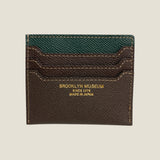 [French calf] <br>mini snap wallet<br>color: dark green x dark brown