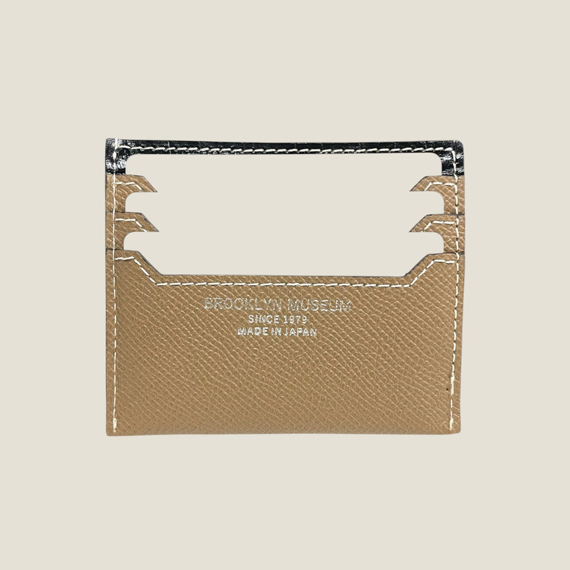 [クロコパターン×フレンチカーフ] <br>ミニスナップウォレット<br>color：ブラック×トープ
