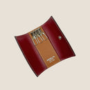 [フレンチカーフ] <br>三連キーケース<br>color：キャメル