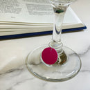 [フレンチカーフ] <br>グラスチャーム<br>color：マゼンタピンク