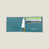 [French calf] <br>bill clip<br>color: Jean blue