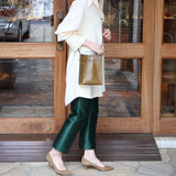 [Croc pattern]<br>Box sacoche L<br>color: khaki