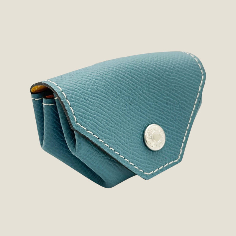 [フレンチカーフ] <br>スナップコインケース<br>color：ジーンブルー<br>【受注生産】