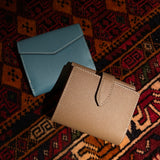[French calf] <br>hookup wallet<br>color: taupe