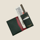 [フレンチカーフ] <br>内盛りパスポートケース<br>color：ダークグリーン