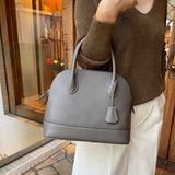 [Shrink leather] <br>round shoulders<br>color: ethane gray