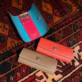 [French calf] <br>triple key case<br>color: orange