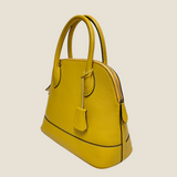 [Shrink leather] <br>round shoulders<br>color: mustard yellow