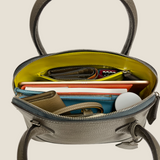 [Shrink leather] <br>round shoulders<br>color: ethane gray