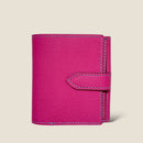 [French calf] <br>Hook -up wallet<br> color: Fuchsha pink