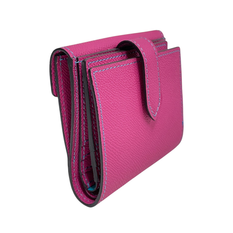 [French calf] <br>Hook -up wallet<br> color: Fuchsha pink