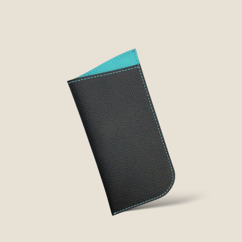 [French calf] <br>glasses case<br>color: Navy