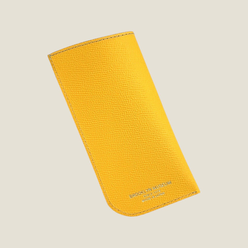 [French calf] <br>Glasses case<br>color: Yellow