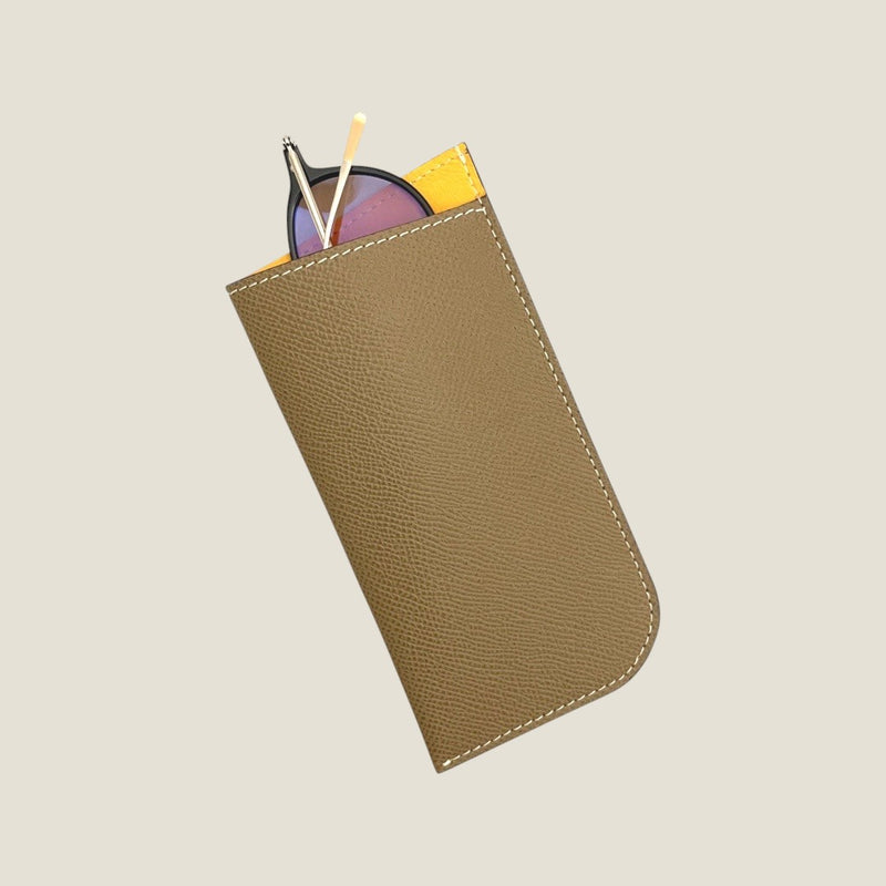 [French calf] <br>Glasses case<br>color: Tope
