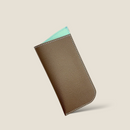 [French calf] <br>glasses case<br>color: Dark brown<br>【Build-to-order manufacturing】