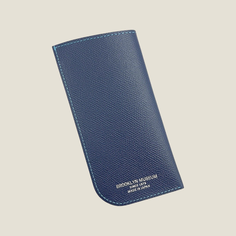[French calf] <br>Glasses case<br>color: Ink blue
