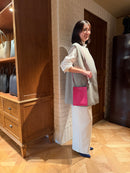 [フレンチカーフ]<br>ボックスサコッシュL<br>color：マゼンタピンク