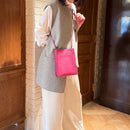 [フレンチカーフ]<br>ボックスサコッシュL<br>color：マゼンタピンク