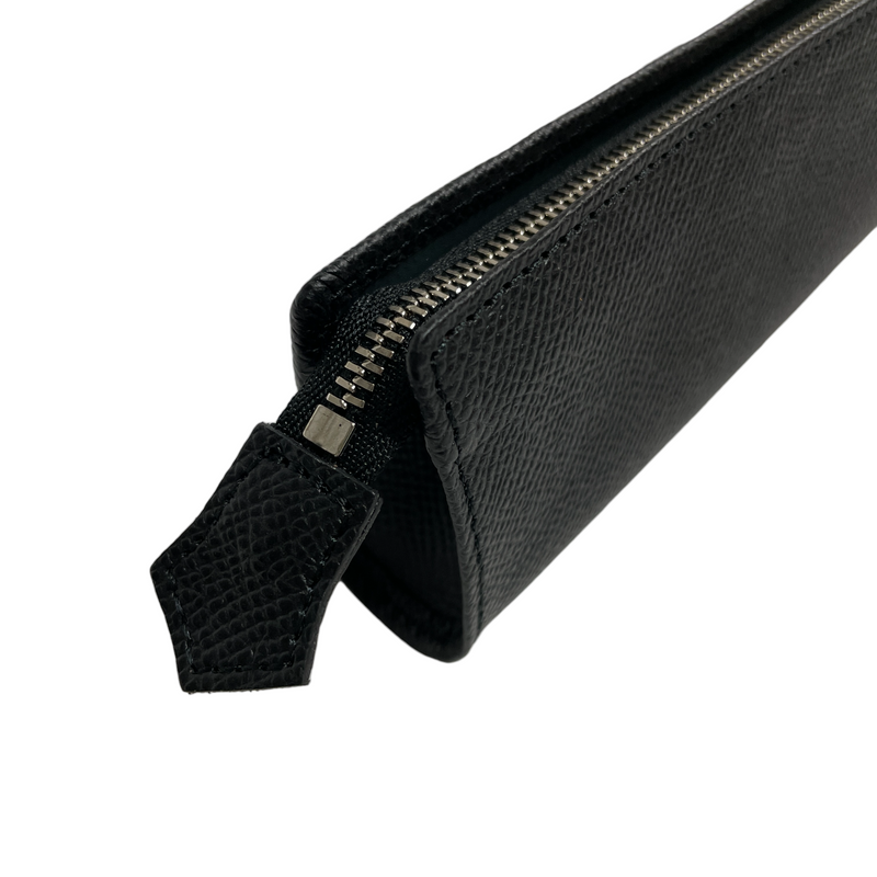 [French calf]<br>Zipper pen case<br>color: Black