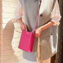 [フレンチカーフ]<br>ボックスサコッシュL<br>color：マゼンタピンク