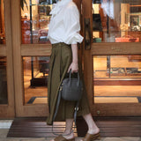 [Shrink leather]<br>postman mini shoulder<br>color: ethane gray