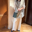 [フレンチカーフ]<br>ボックスサコッシュL<br>color：ダークグリーン