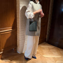 [フレンチカーフ]<br>ボックスサコッシュL<br>color：ダークグリーン