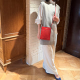 [Croc pattern]<br>Box sacoche L<br>color: red