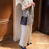 [Croc pattern]<br>Box sacoche L<br>color: navy