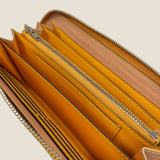 [Persimmon tangy dyed] <br>Round zip long <Standard>