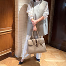 [トリヨンラグーン×クロコダイル]<br>ヴォヤージュLバッグ<br>color：トープ×ダークブラウン