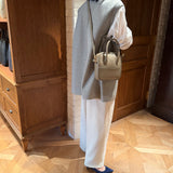 [Shrink leather]<br>postman mini shoulder<br>color: taupe