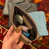[French calf] <br>Pouch S<br>color: Jean blue