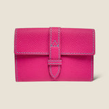 [French calf] <br>belt card case<br>color: magenta pink