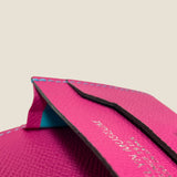 [French calf] <br>belt card case<br>color: magenta pink