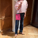 [フレンチカーフ]<br>ボックスサコッシュL<br>color：マゼンタピンク