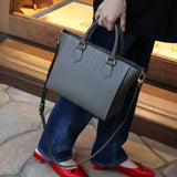 [Shrink leather]<br>Athena shoulder bag<br>color: ethane gray