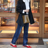 [Croc pattern]<br>Box sacoche L<br>color: khaki