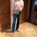 [Shrink leather]<br>Postman mini shoulder<br>color: Tope