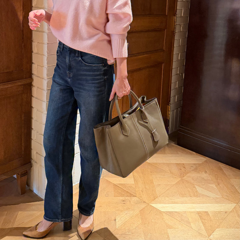 [French calf] <br>Machitote bag<br>color: Tope