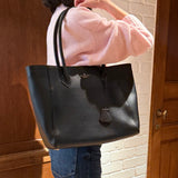[シュリンクレザー]<br>トゥティトートバッグ<br>color：ブラック