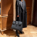 [トリヨンラグーン×クロコダイル]<br>ヴォヤージュLバッグ<br>color：ブラック