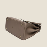 [Taurillon Lagoon x Crocodile]<br>Voyage L bag<br>color: taupe x dark brown