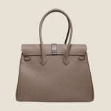 [Taurillon Lagoon x Crocodile]<br>Voyage L bag<br>color: taupe x taupe