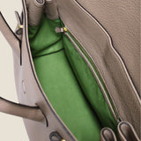 [Taurillon Lagoon x Crocodile]<br>Voyage L bag<br>color: taupe x dark brown